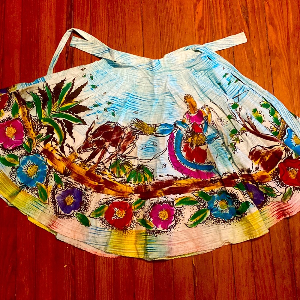 Bright Vintage Print Skirt